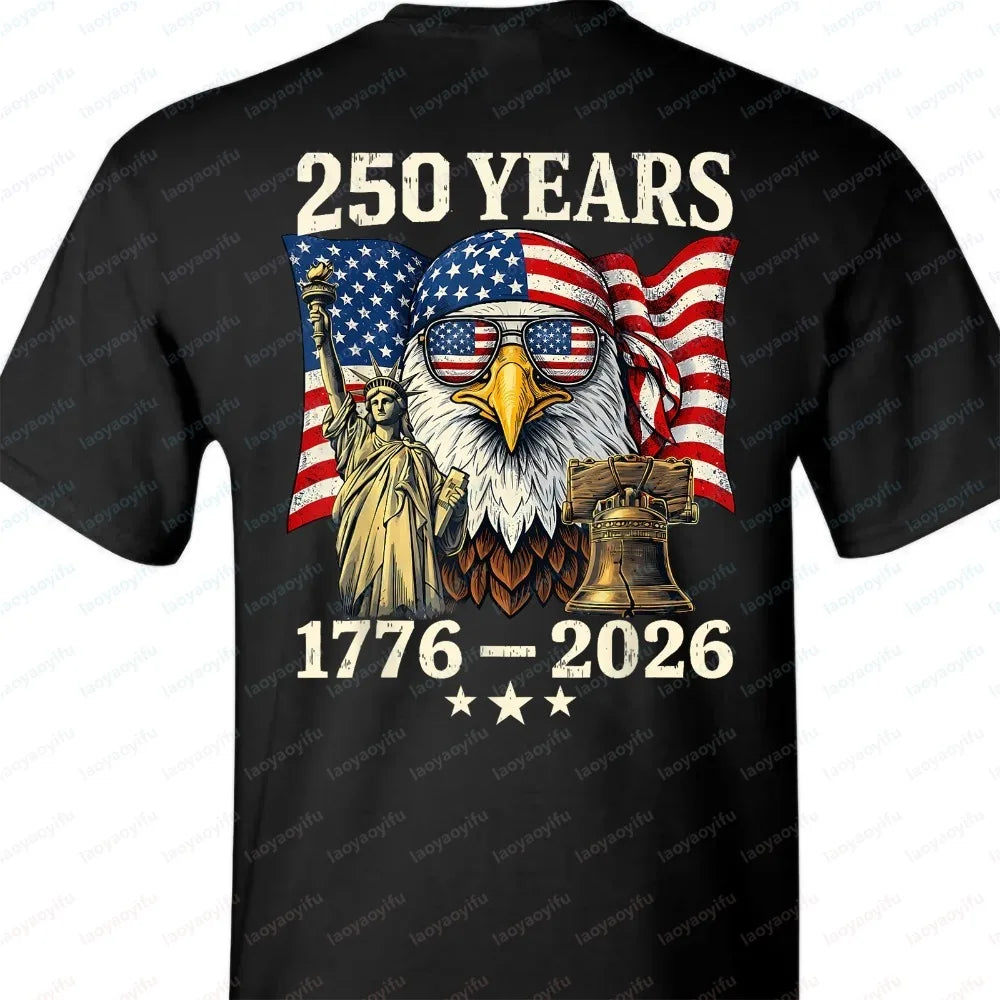 Patriotic Eagle Cotton T-Shirt
