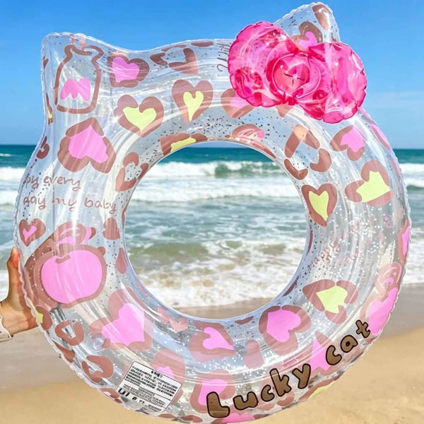 Sparkle Cat Swim Ring Fun