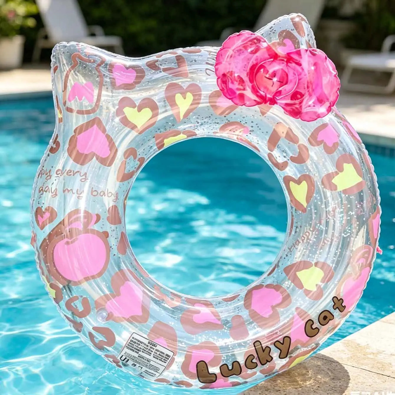 Sparkle Cat Swim Ring Fun