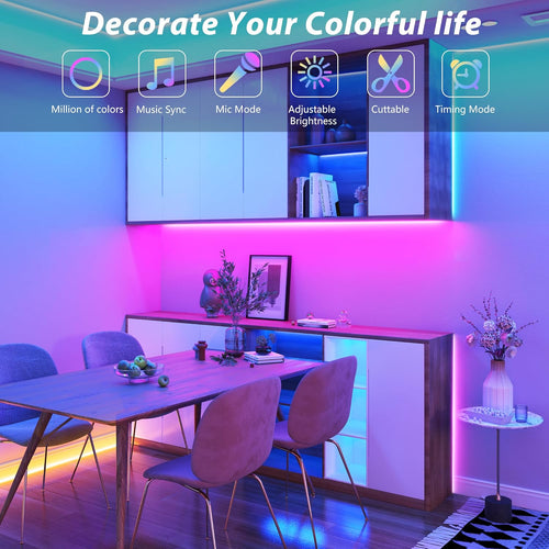 100FT Colorful Bedroom LED Lights